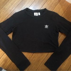 Adidas cropped long sleeve size medium